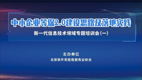 中小企業(yè)等保2.0建設思路及落地實踐 新一代信息技術領域專題培訓會舉辦